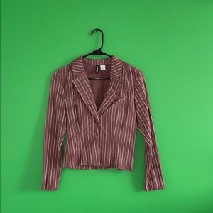 Pinstriped Brown Women's Blazer
